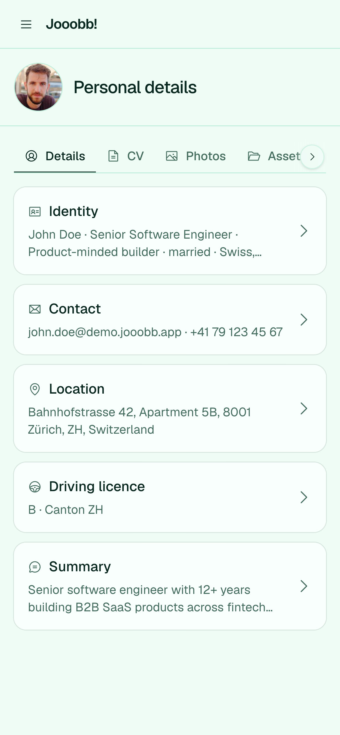 Personal details
