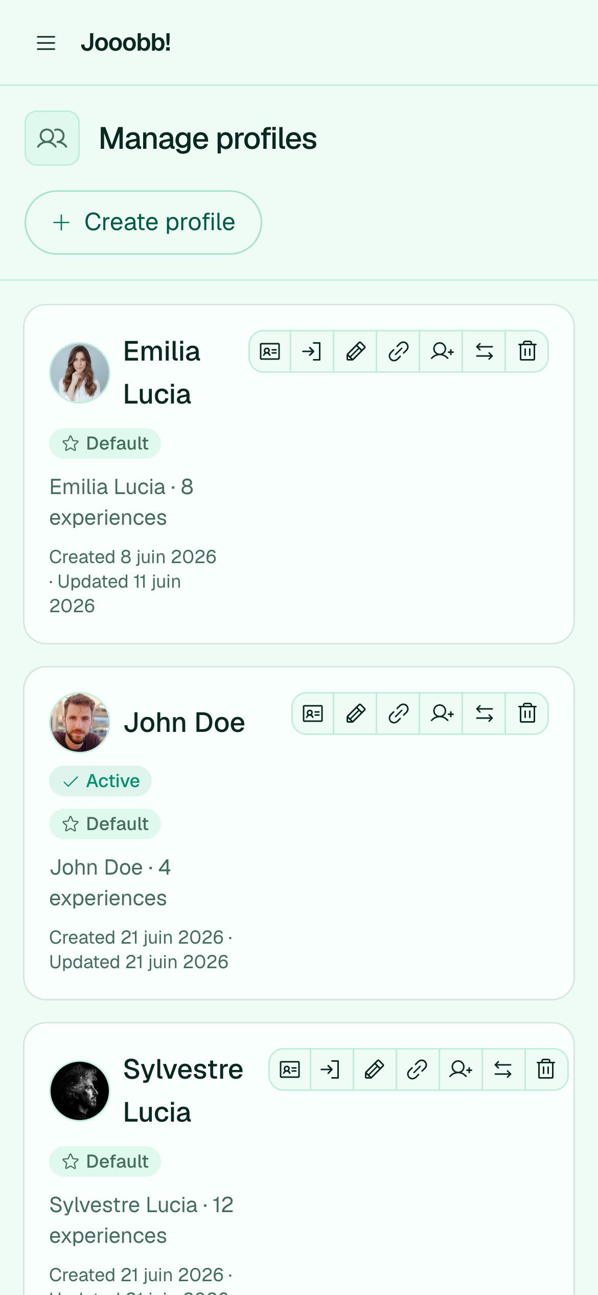 Profiles & collaboration
